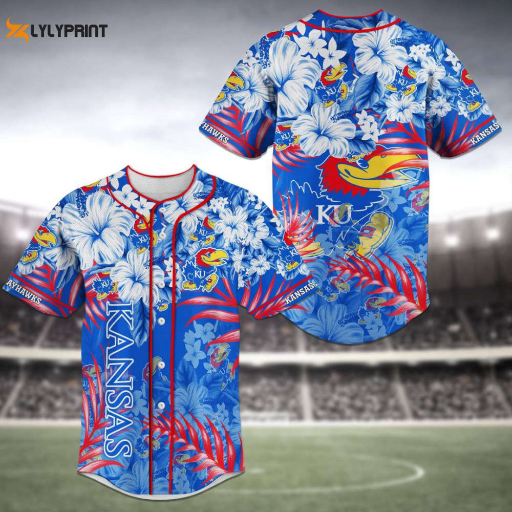 Kansas Jayhawks Baseball Jersey Personalized 2023 Gift For Men Women - lylyprint.com baseball jersey product view 1