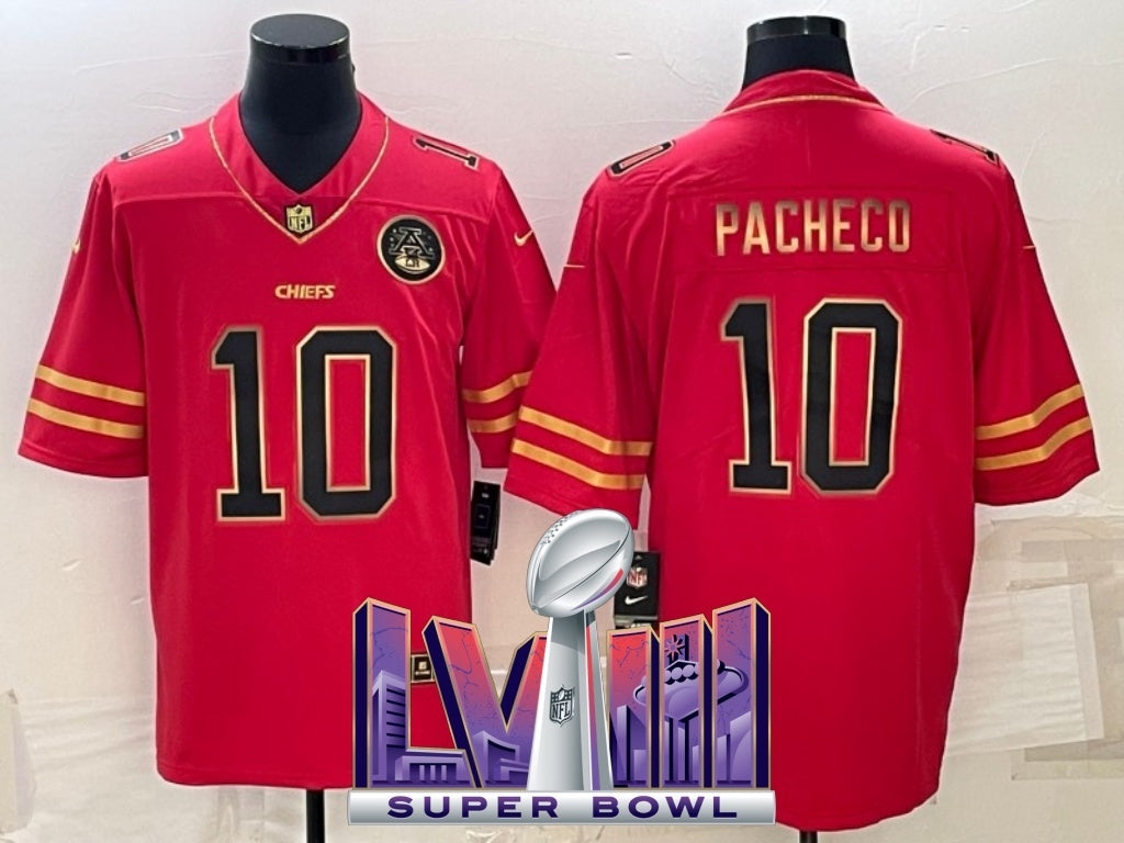 kansas city chiefs #10 isiah pacheco Football Jersey football jersey product view 1