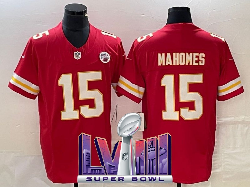 kansas city chiefs #15 patrick mahomes 3 Edition Chiefs V3 Football Jersey football jersey product view 1