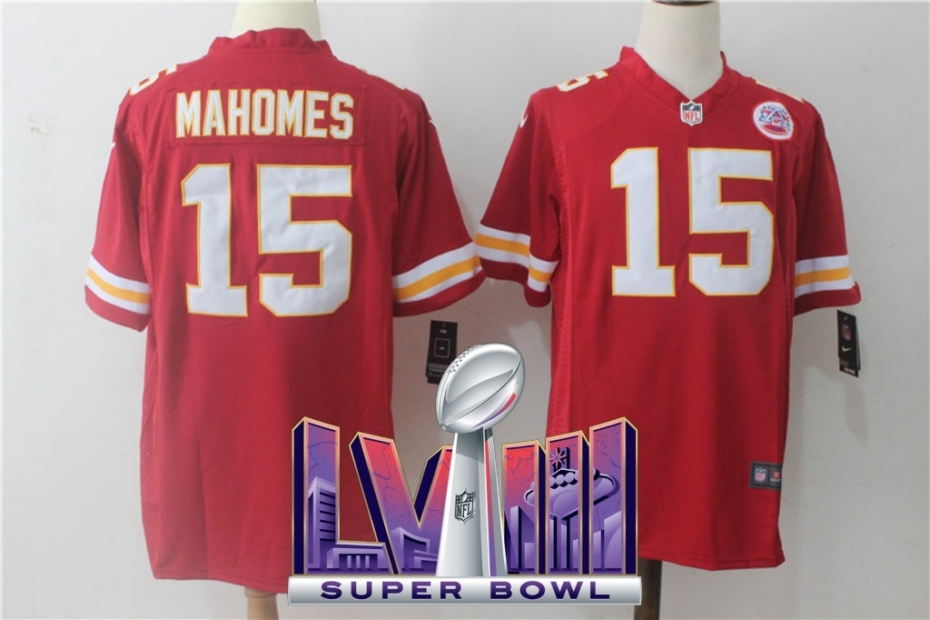 kansas city chiefs #15 patrick mahomes ii Chiefs 15 # Red Fan Edition Football Jersey football jersey product view 1