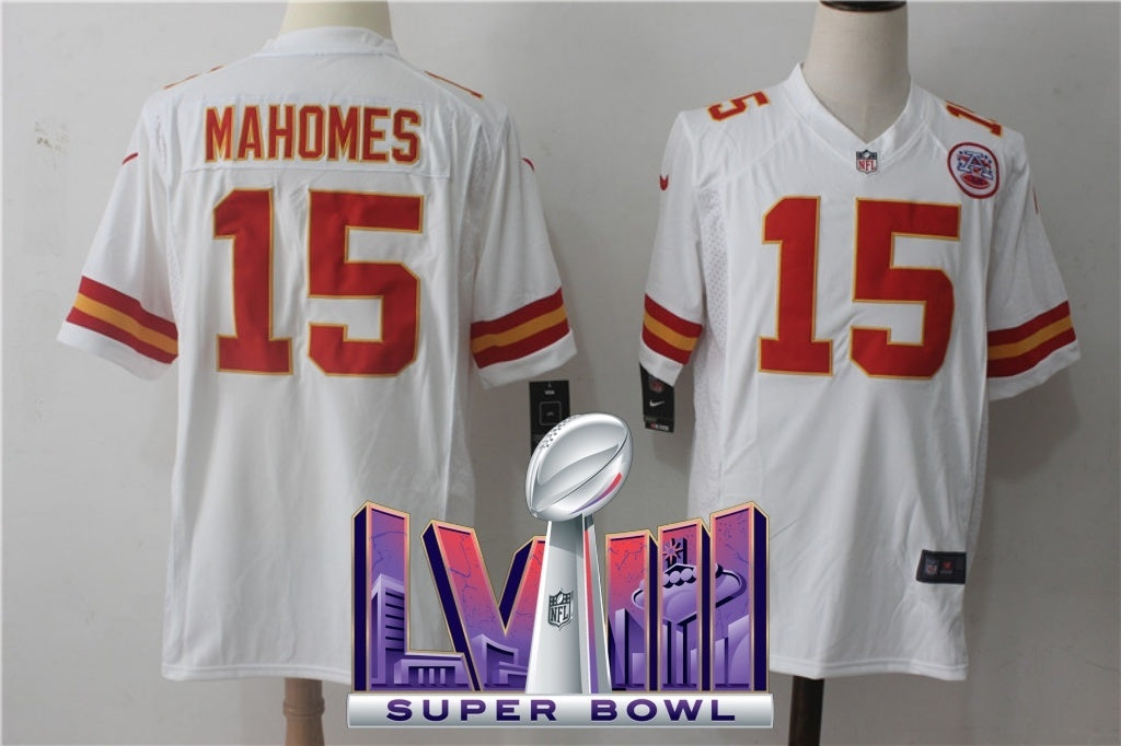 kansas city chiefs #15 patrick mahomes ii Chiefs 15 # White Fan Edition Football Jersey football jersey product view 1