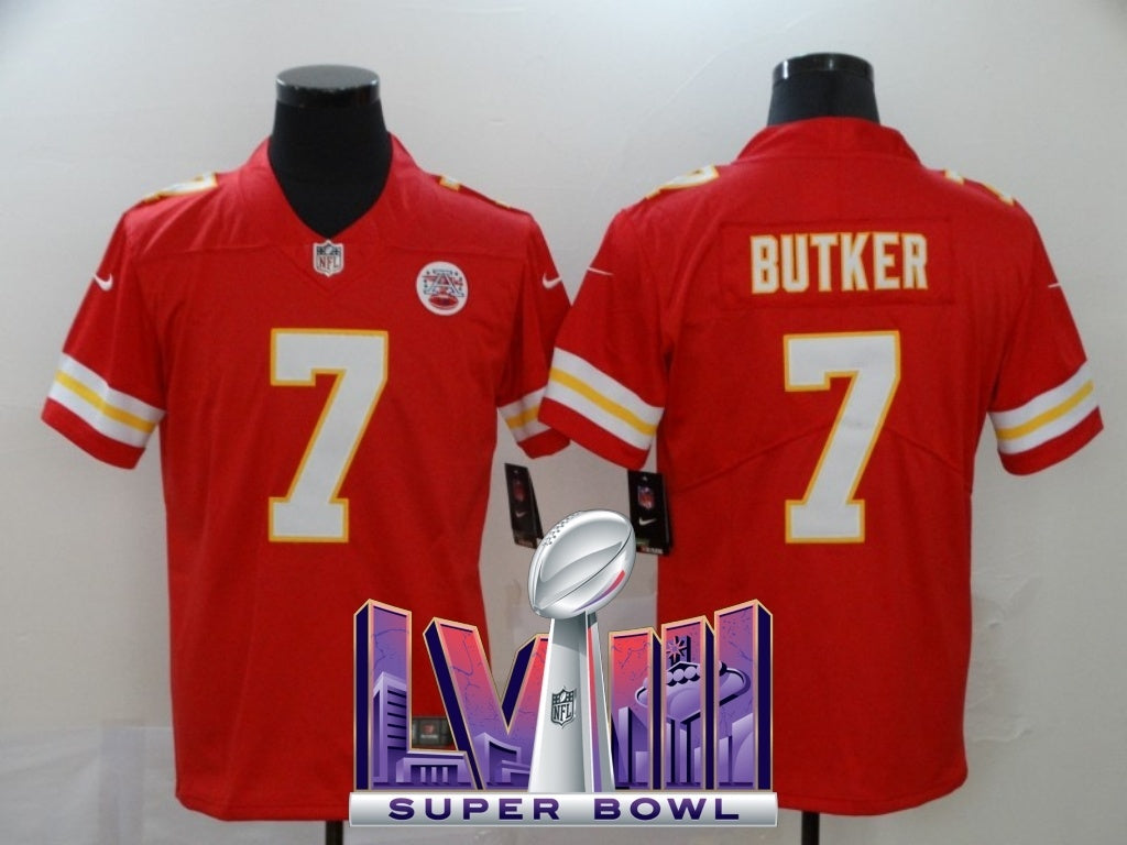 kansas city chiefs #7 harrison butker Football Jersey football jersey product view 1