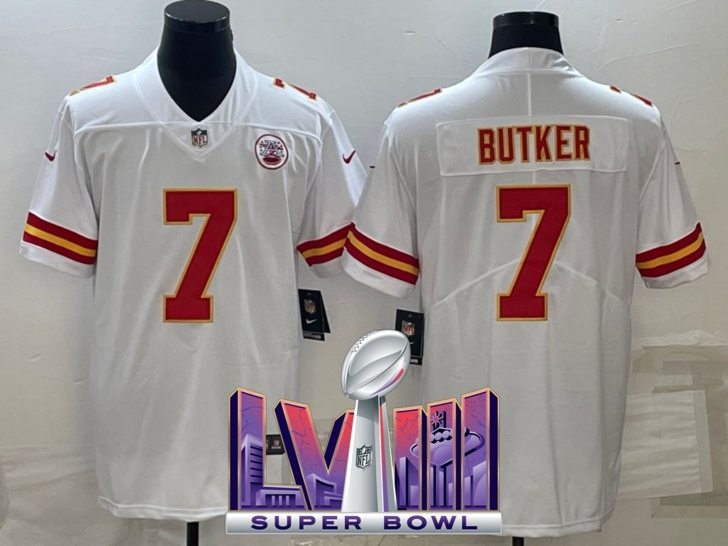 kansas city chiefs #7 harrison butker V2 446 Football Jersey football jersey product view 1