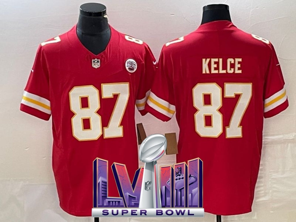 kansas city chiefs #87 travis kelce 3 Edition Chiefs V3 Football Jersey football jersey product view 1
