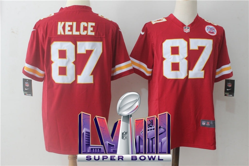 kansas city chiefs #87 travis kelce Fan Chiefs 87 # Red Edition Football Jersey football jersey product view 1