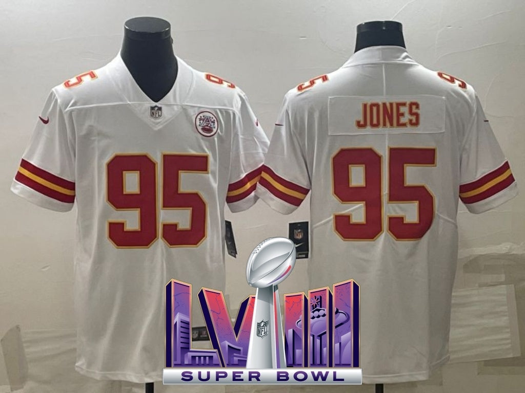 kansas city chiefs #95 chris jones 2 Edition e56d Football Jersey football jersey product view 1