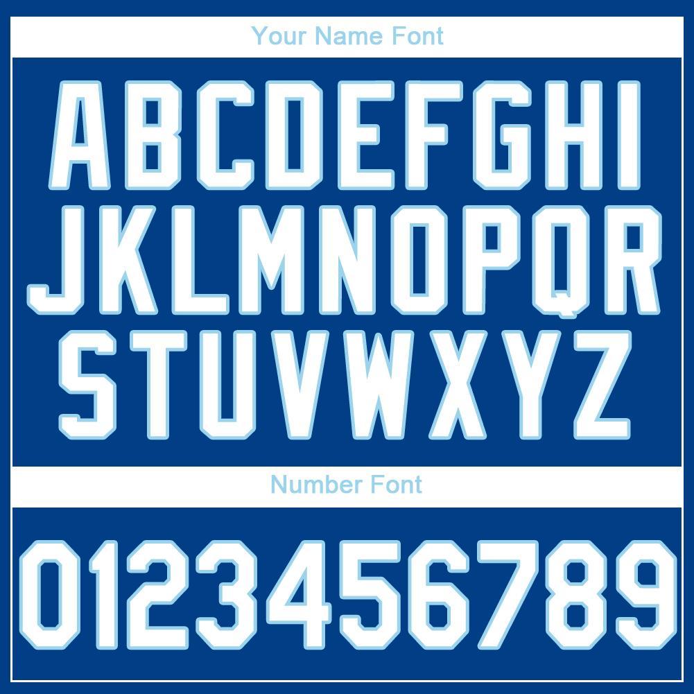 Custom Royal White-Light Blue Baseball Jersey baseball jersey product view 5