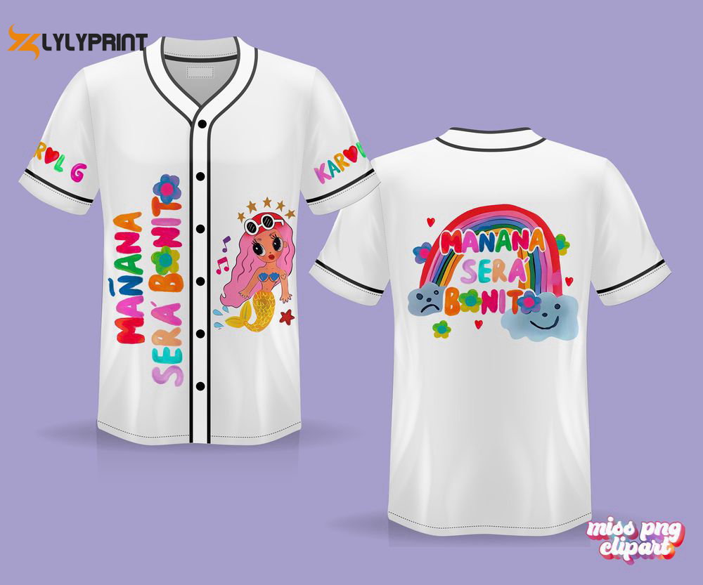 Karol G Baseball Jersey for Bichota Season Team - lylyprint.com baseball jersey product view 1