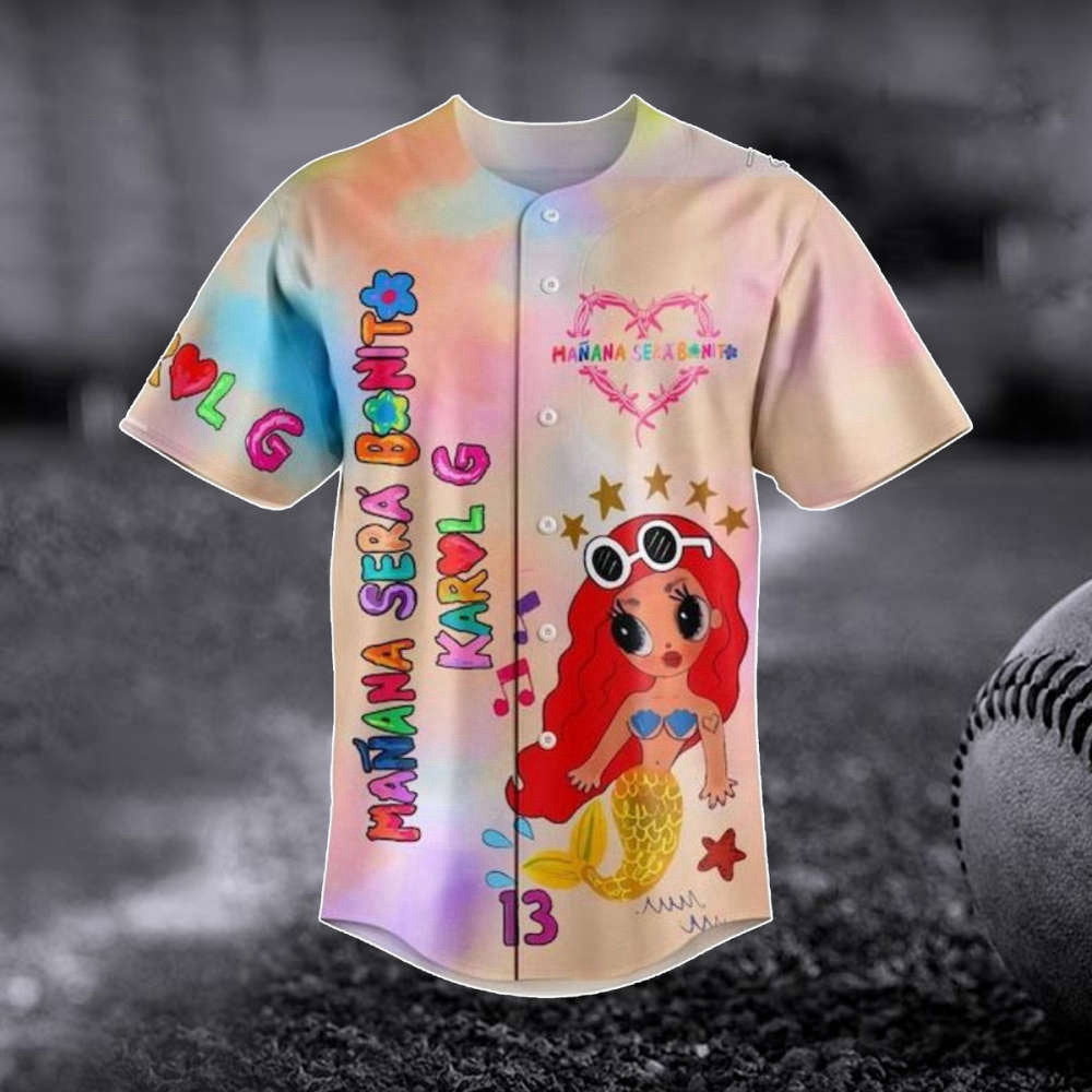 Karol G Baseball Jersey: La Bichota 3D Shirt & New Album Merch - Perfect Gift for Fans - Aopprinter baseball jersey product view 2