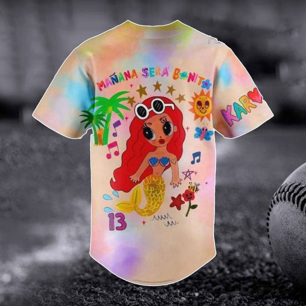 Karol G Baseball Jersey: La Bichota 3D Shirt & New Album Merch - Perfect Gift for Fans - Aopprinter baseball jersey product view 3
