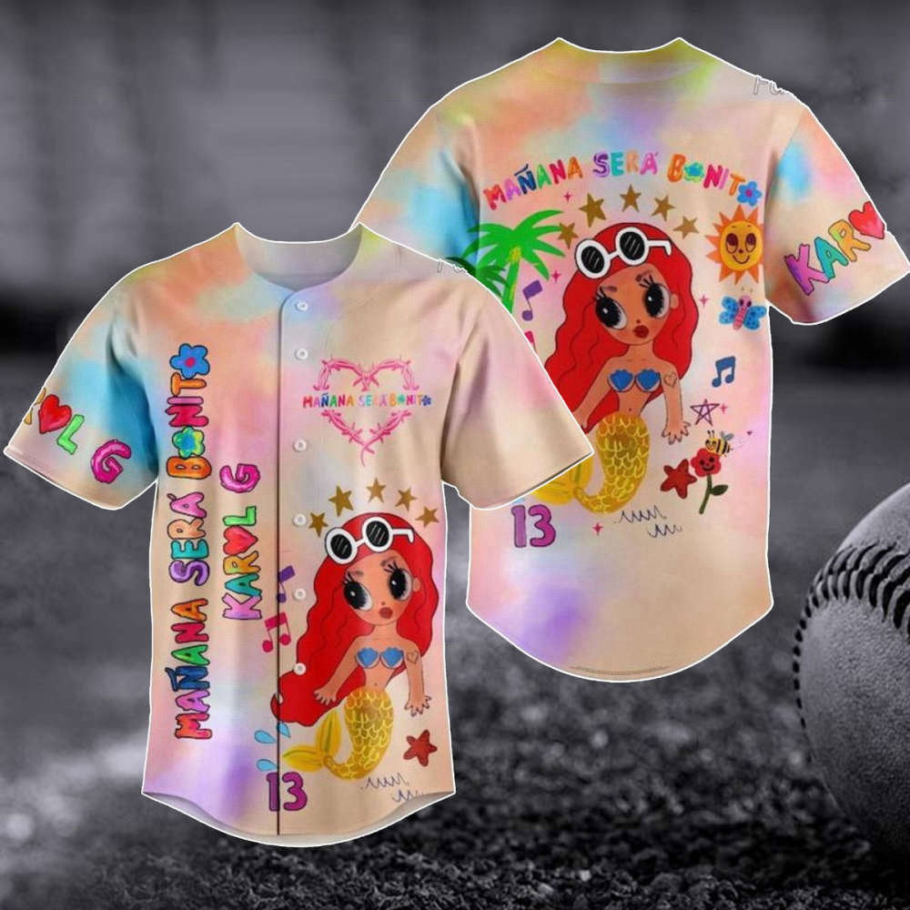 Karol G Baseball Jersey: La Bichota 3D Shirt & New Album Merch - Perfect Gift for Fans - Aopprinter baseball jersey product view 1
