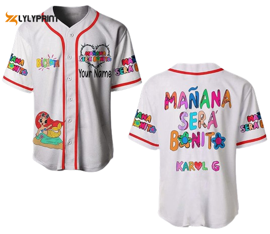 Karol G Manana Sera Bonito Baseball Jersey, Karol G Red Hair Shirt For Men Women - lylyprint.com baseball jersey product view 1