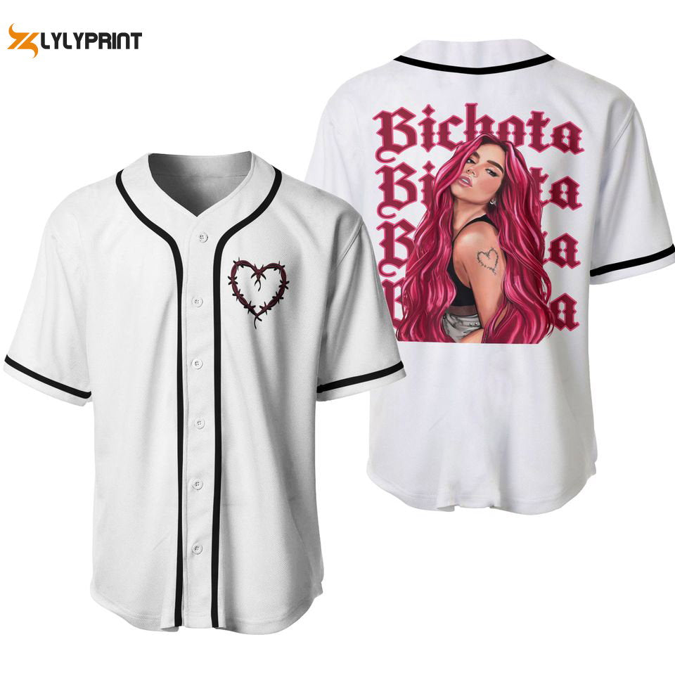 Karolg G Bichota Jersey, Karol G Baseball Jerseys - lylyprint.com baseball jersey product view 2