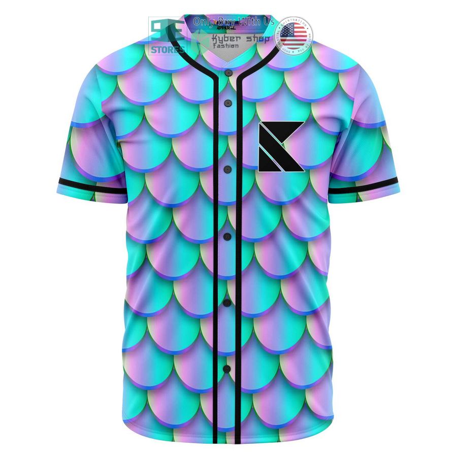 BEST Kaskade Krew Mermaid pattern Baseball Jersey baseball jersey product view 1
