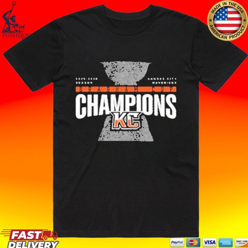 Kc Mavericks 2026 Brabham Cup Champions T-shirt Unisex T-shirt, Sweatshirt, Hoodie, Long Sleeve Tee - T-Shirt, Sweatshirt, Hoodie