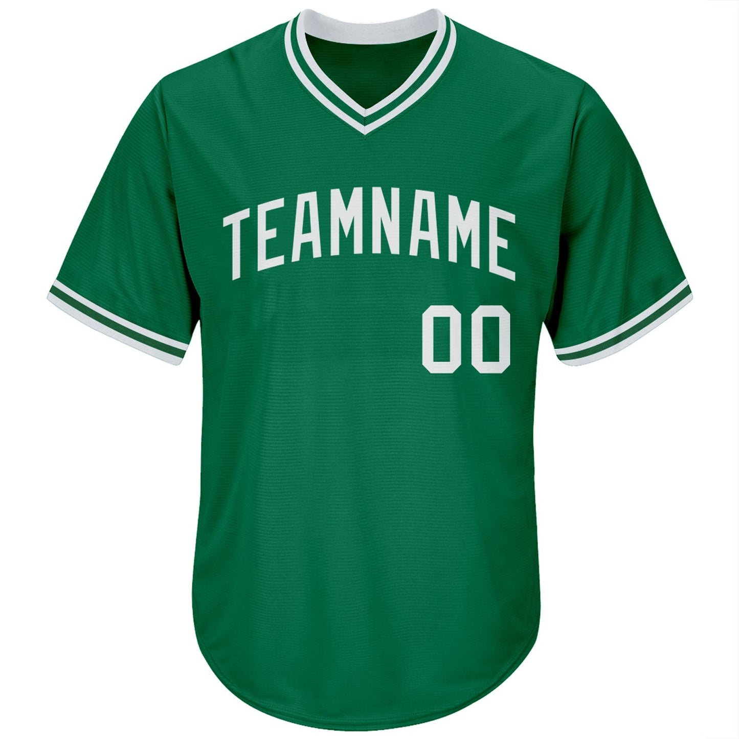 Custom Kelly Green White Authentic Throwback Rib-Knit Baseball Jersey Shirt baseball jersey product view 2