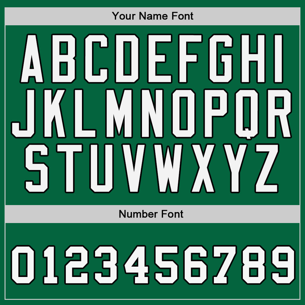 Custom Kelly Green White-Black Authentic Baseball Jersey baseball jersey product view 5
