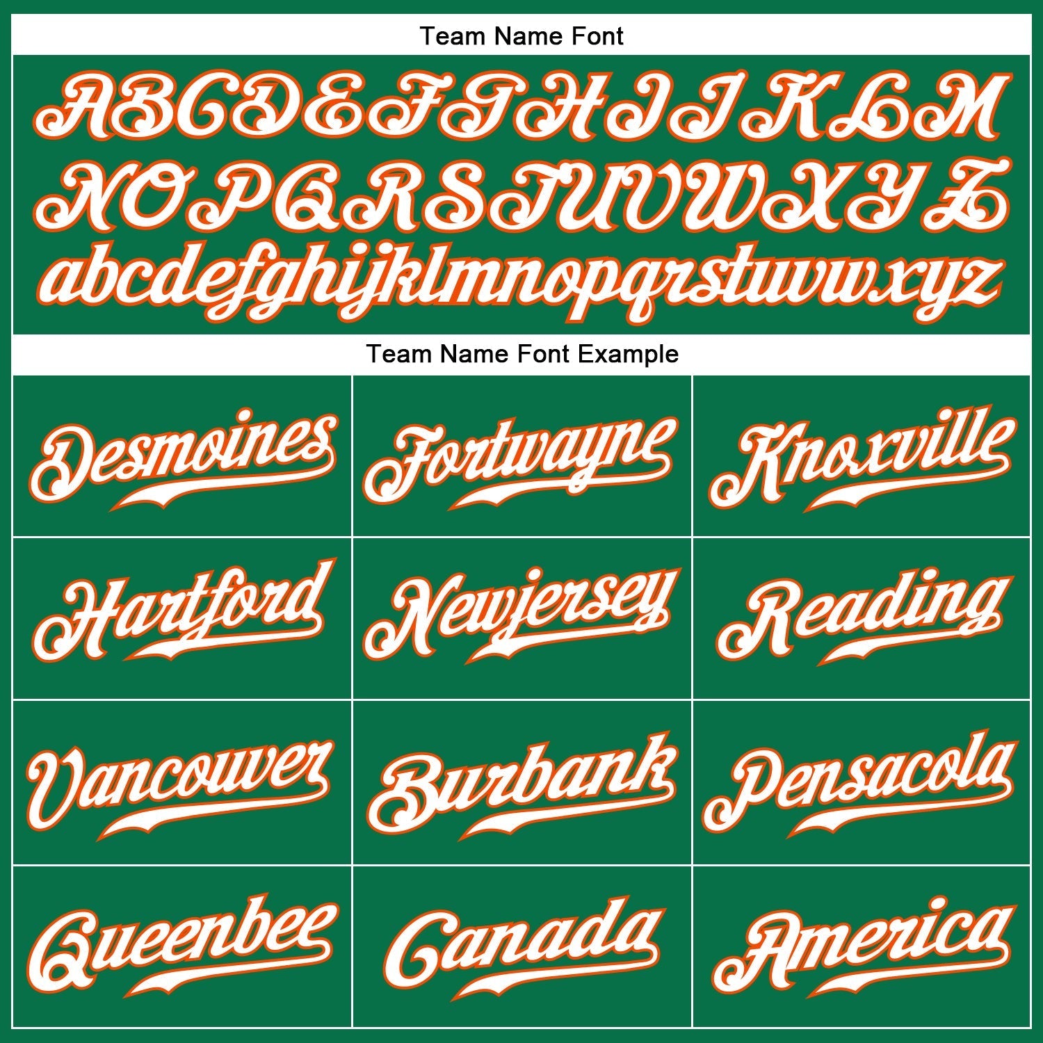 Custom Kelly Green White-Orange Authentic Baseball Jersey baseball jersey product view 4