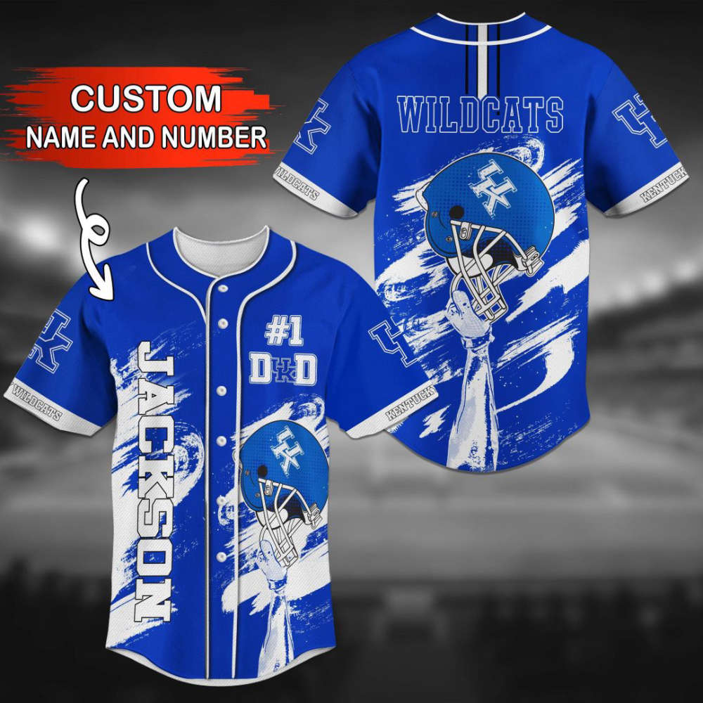 Kentucky Wildcats Personalized Baseball Jersey Gift For Men Women - lylyprint.com baseball jersey product view 2