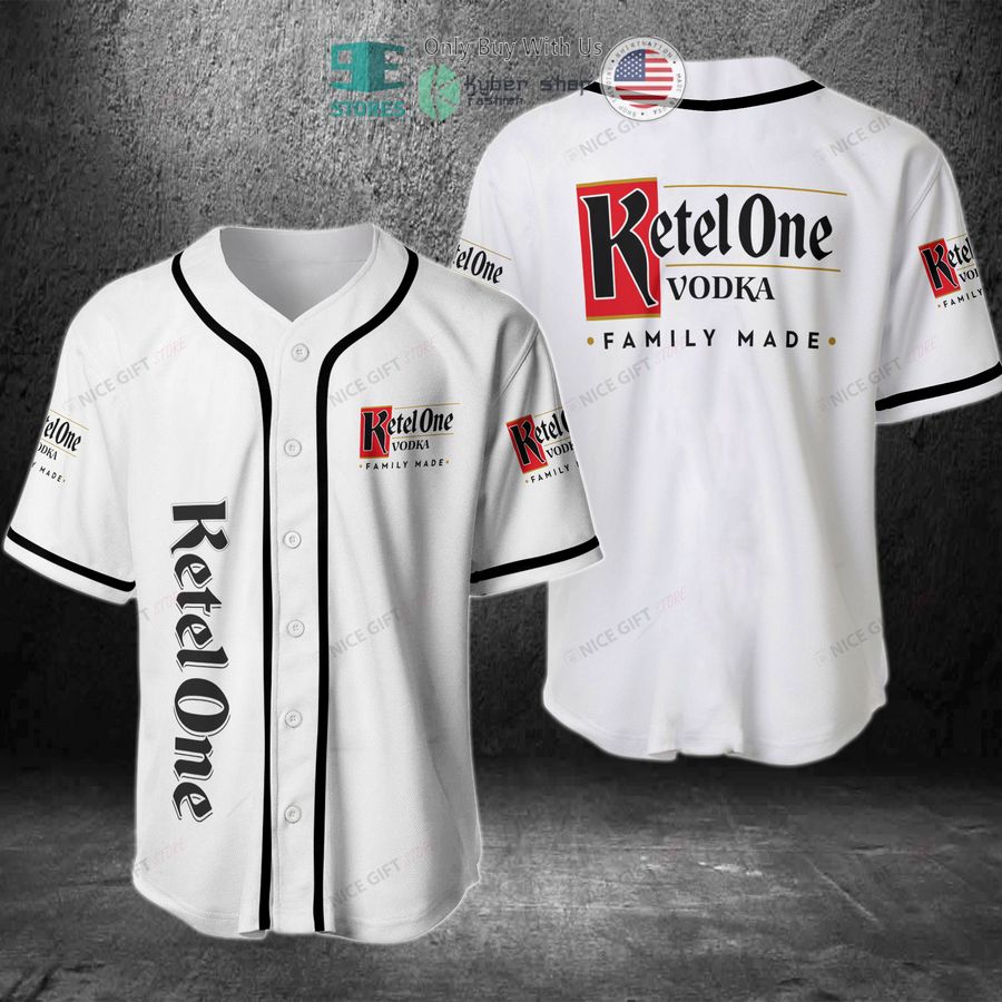 BEST Ketel One Vodka Family Made white Baseball Jersey baseball jersey product view 1