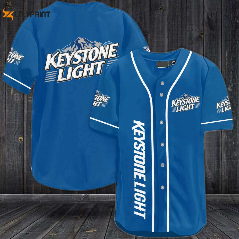 Keystone Light Baseball Jersey - lylyprint.com baseball jersey product view 1