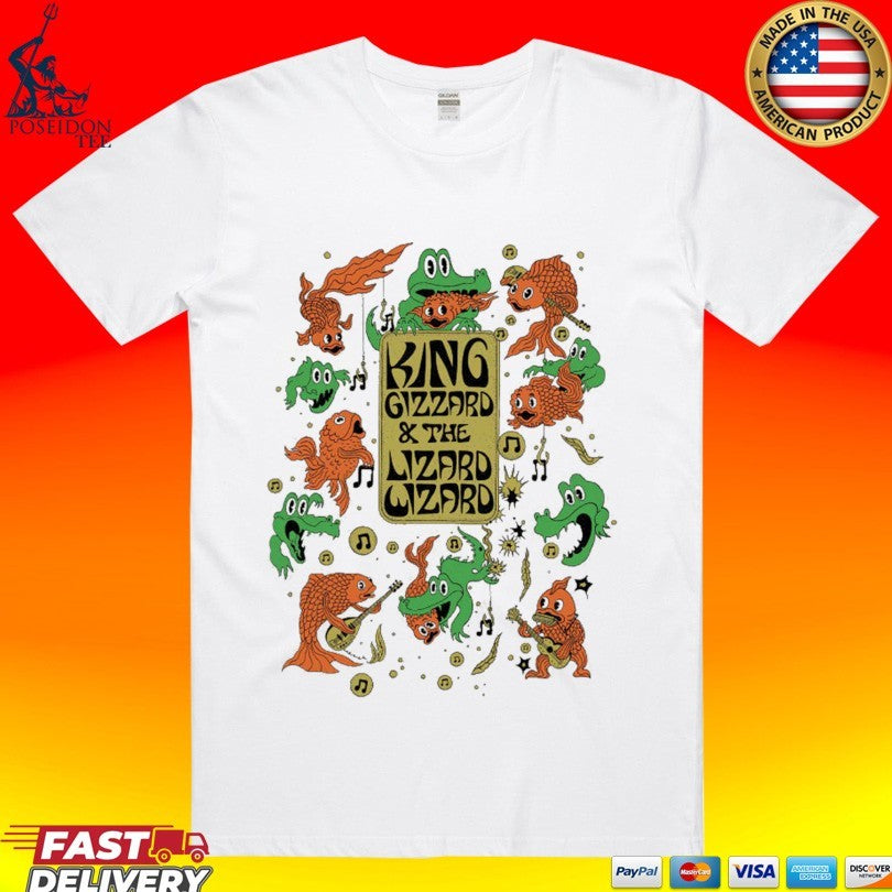 King Gizzard And The Lizard Wizard Fishie Hooks T-shirt Unisex T-shirt, Sweatshirt, Hoodie, Long Sleeve Tee - T-Shirt, Sweatshirt, Hoodie