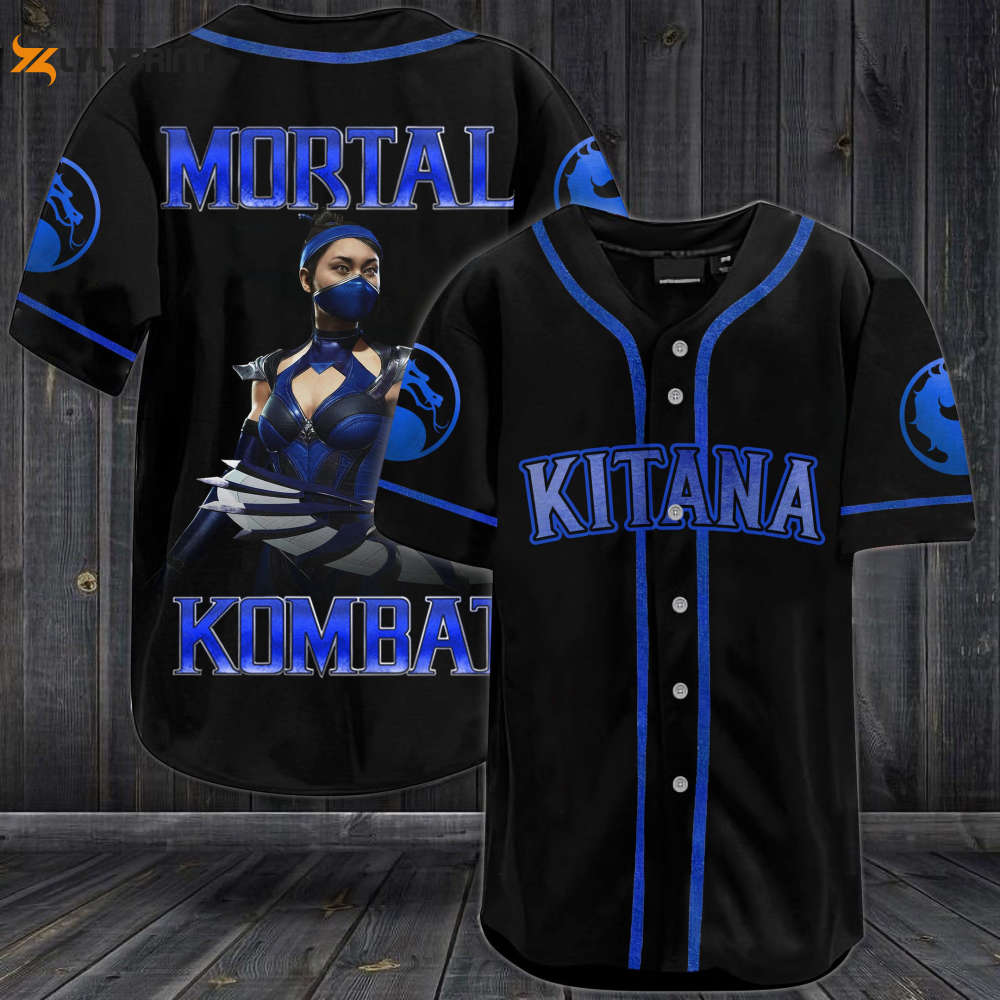 Kitana Mortal Kombat All Over Print Unisex Baseball Jersey - lylyprint.com baseball jersey product view 1