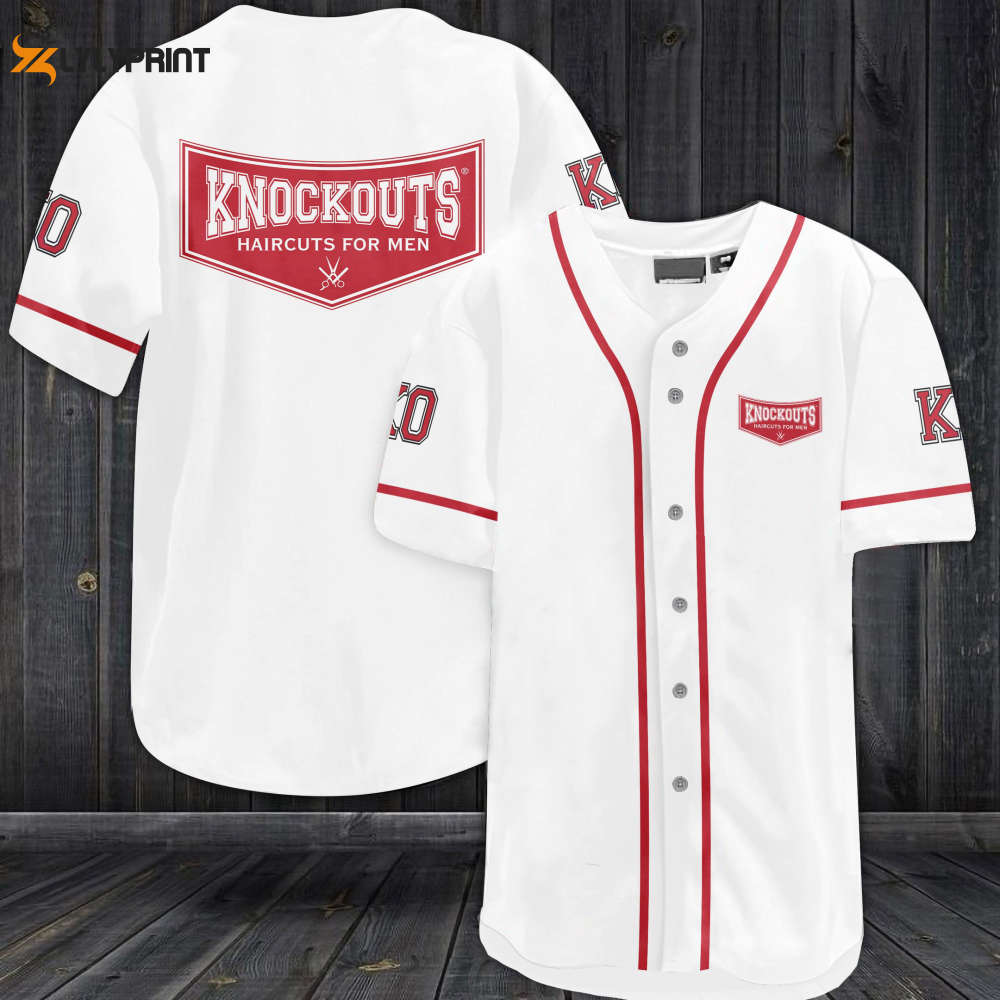 Knock Out K.O All Over Print Unisex Baseball Jersey - lylyprint.com baseball jersey product view 1