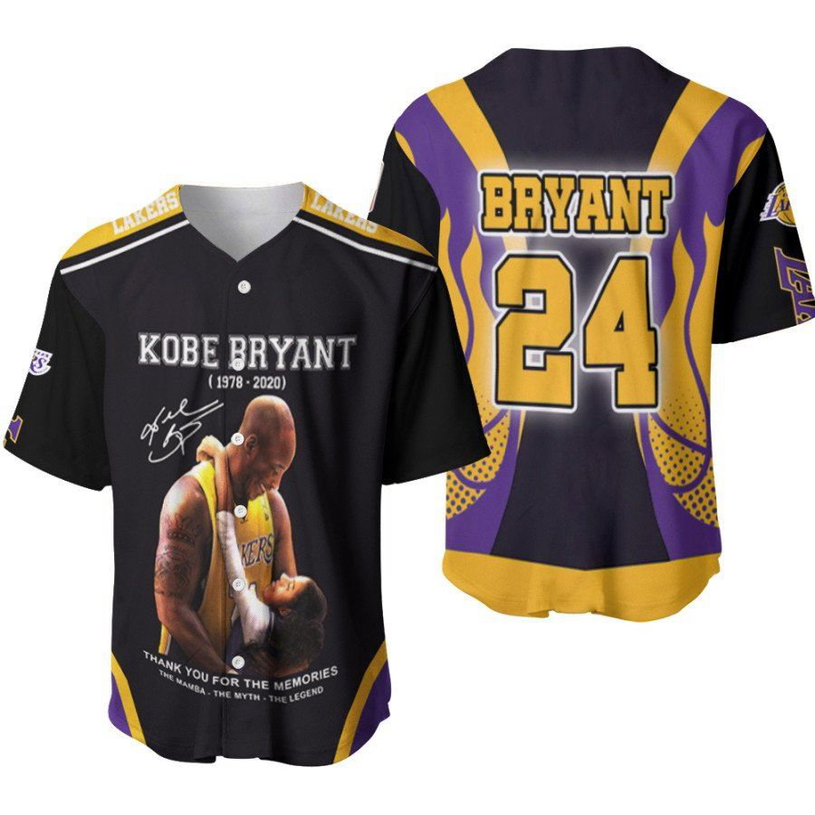 Kobe Bryant The Mamba The Myth The Legend Now And Forever Los Angeles Lakers Designed Allover Gift For Lakers Fans Baseball Jersey Gifts for Fans - lylyprint.com baseball jersey product view 2