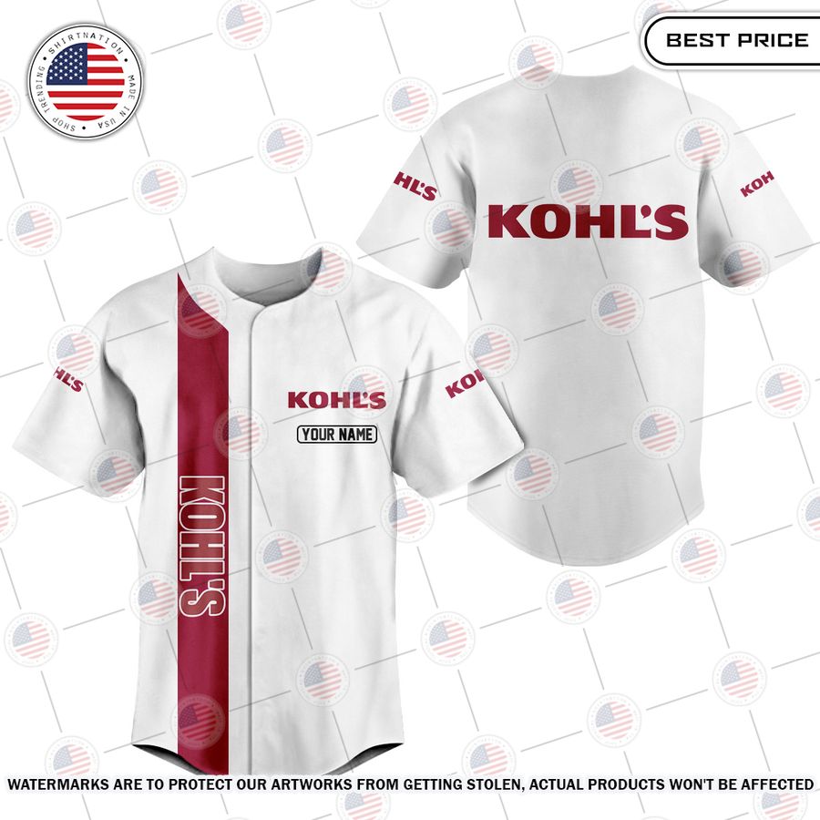 NEW Kohl's Custom Baseball Jersey baseball jersey product view 1