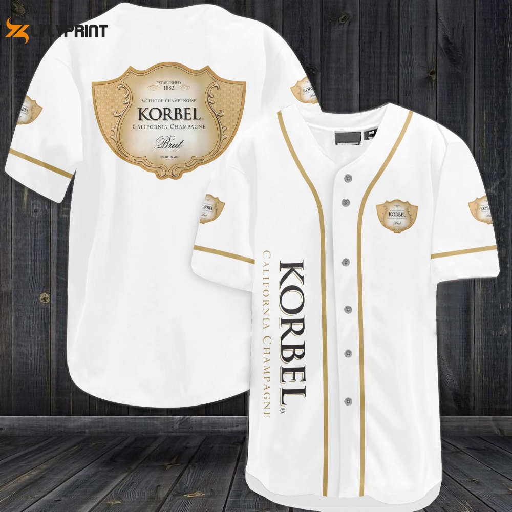 Korbel California Champagne All Over Print Unisex Baseball Jersey - lylyprint.com baseball jersey product view 1