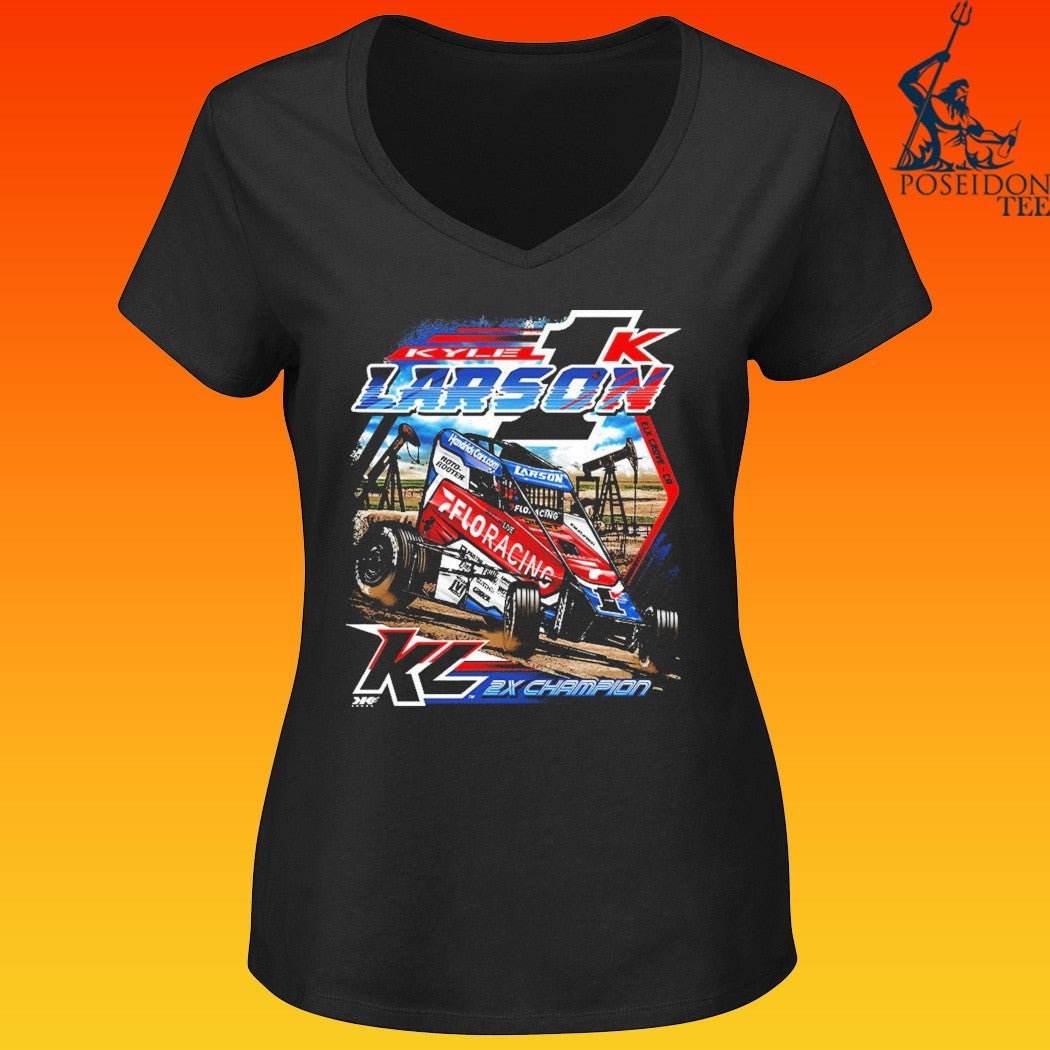 Kyle Larson Chili Bowl Pole Dash - Adult & Kids T-Shirts, Sweatshirts & Hoodies apparel design preview 3