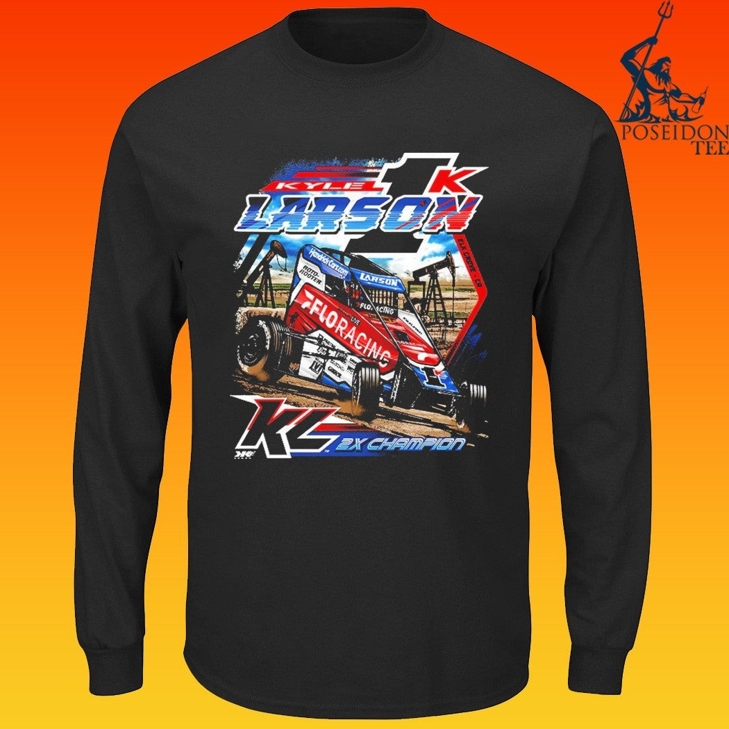 Kyle Larson Chili Bowl Pole Dash - Adult & Kids T-Shirts, Sweatshirts & Hoodies apparel design preview 4