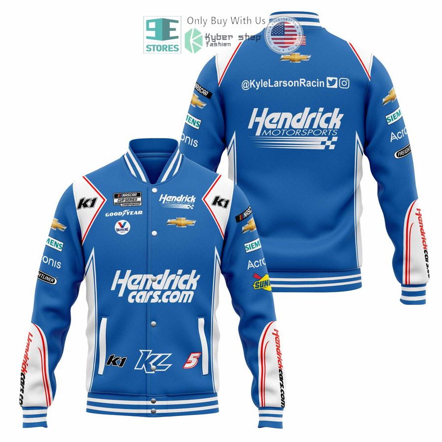 BEST Kyle Larson Hendrick Baseball Jacket baseball jersey product view 1