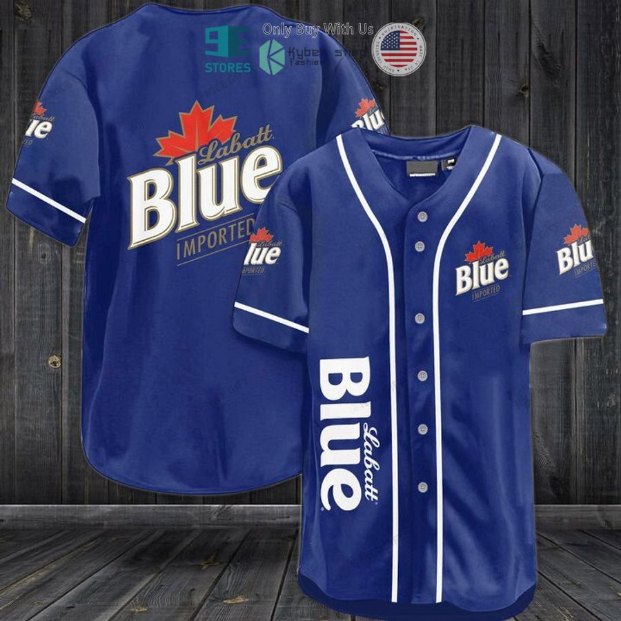 BEST Labatt Blue logo blue Baseball Jersey baseball jersey product view 1