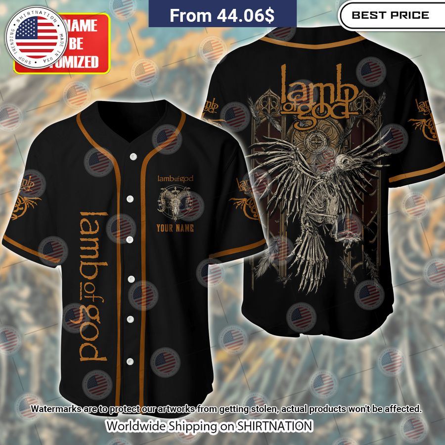 Lamb Of God Omens Baseball Jersey baseball jersey product view 1