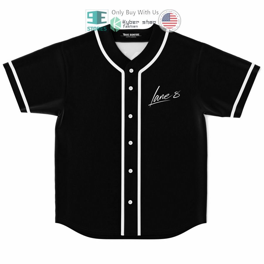 BEST Lane 8 black Baseball Jersey baseball jersey product view 1