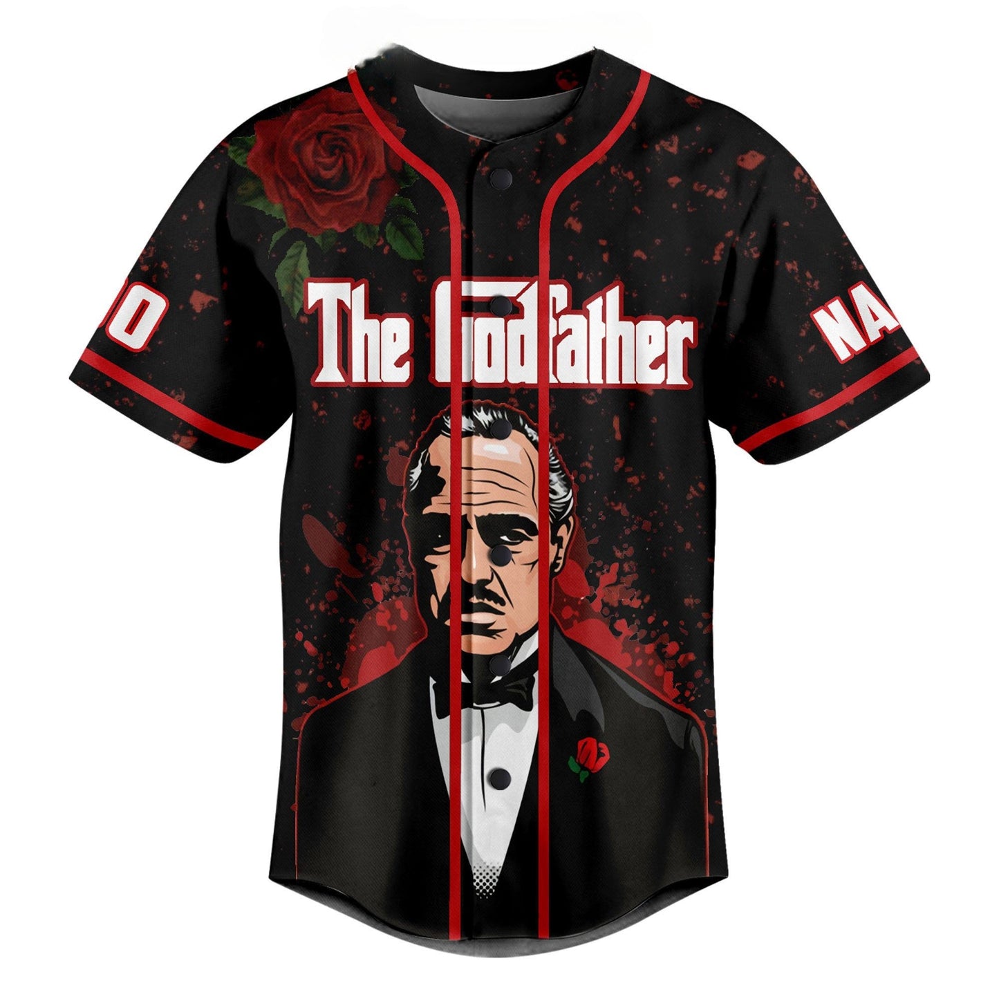 Legendary Cool The Godfather Customized Baseball Jersey baseball jersey product view 2