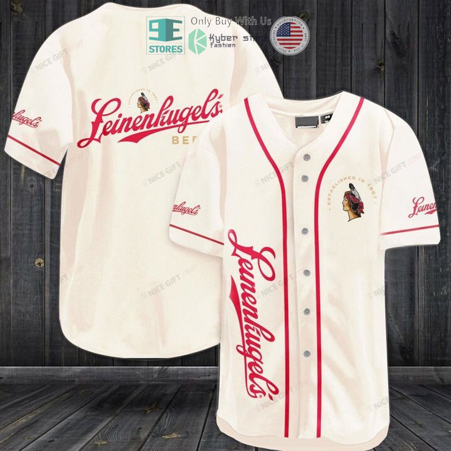 BEST Leinenkugel's Beer White Baseball Jersey baseball jersey product view 1