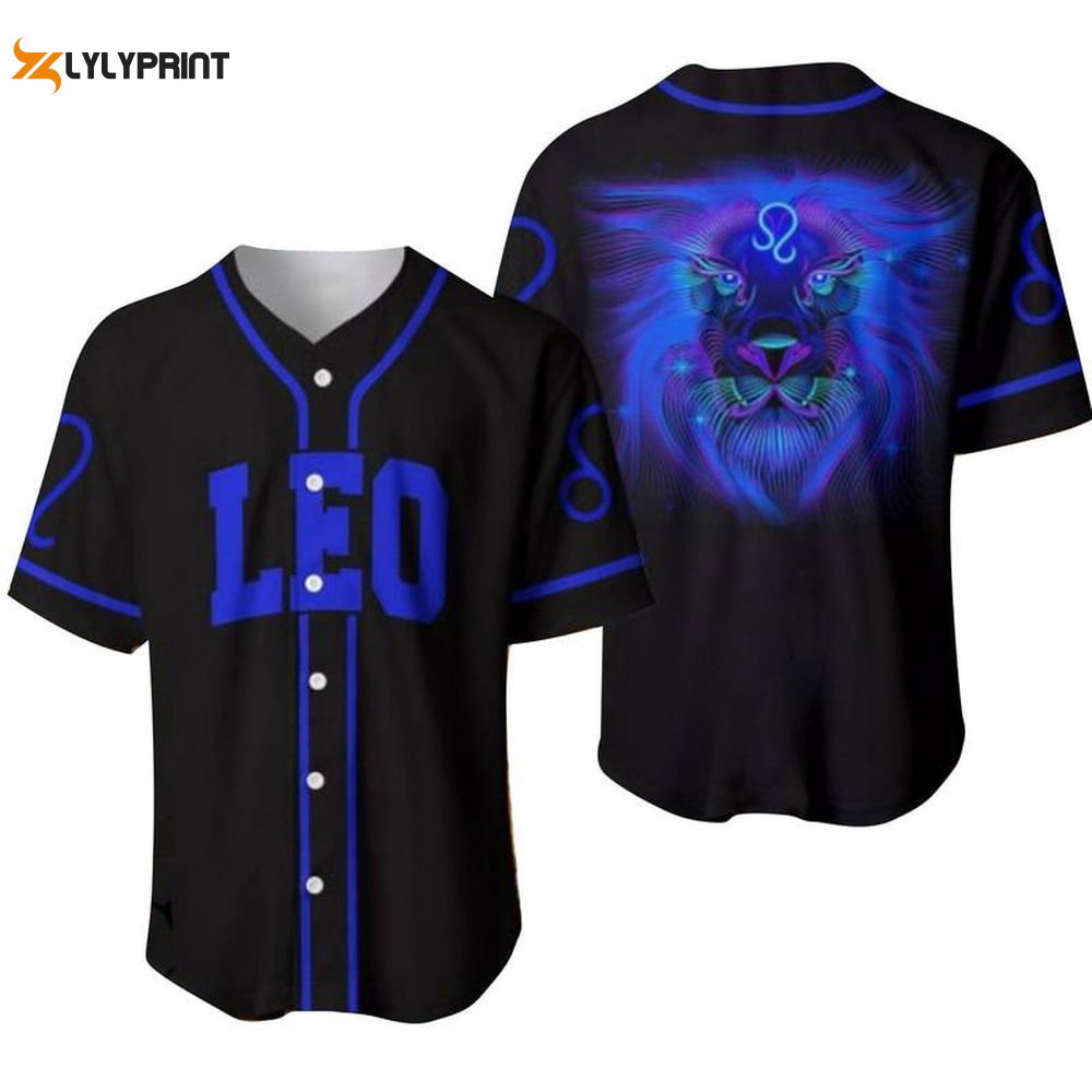 Leo Zodiac Baseball Jersey - lylyprint.com baseball jersey product view 1