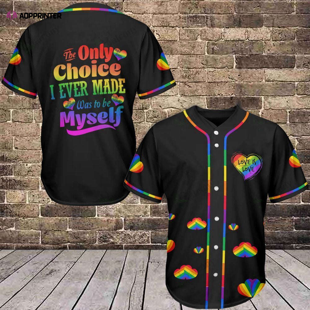 LGBT Baseball Tee: Love is Love Jersey 398 - Embrace Equality and Style! - Aopprinter baseball jersey product view 1