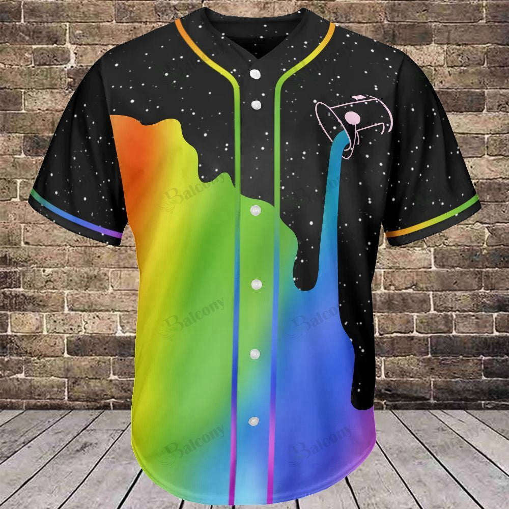 LGBT Pride Baseball Jersey - 3D Printed Baseball Tee QT206210Td - Aopprinter baseball jersey product view 2