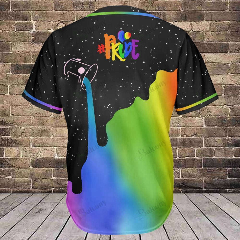 LGBT Pride Baseball Jersey - 3D Printed Baseball Tee QT206210Td - Aopprinter baseball jersey product view 3
