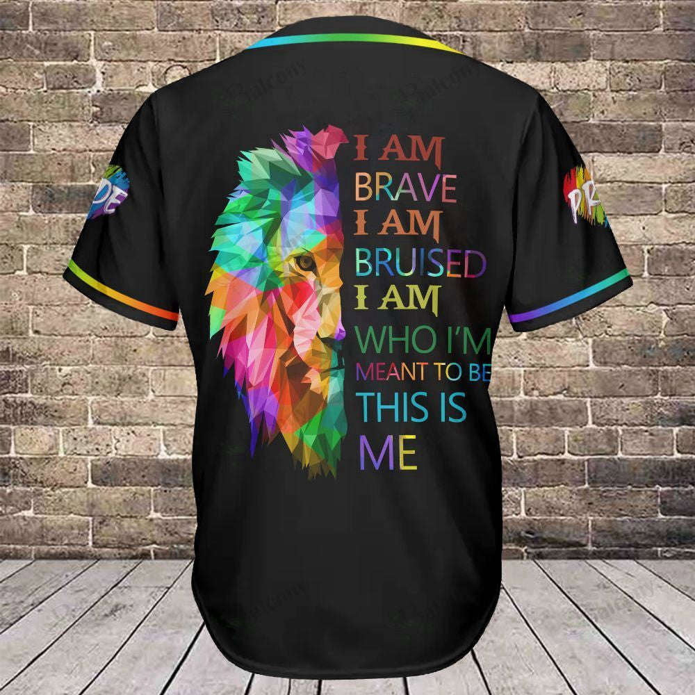 LGBT Pride Baseball Tee - Personalized Name Jersey 314 QT205071Td - Aopprinter baseball jersey product view 2