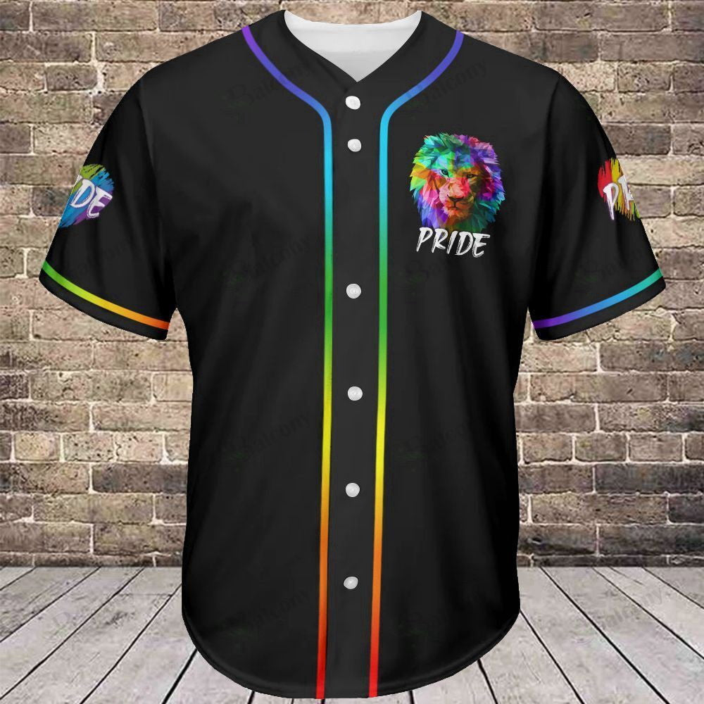 LGBT Pride Baseball Tee - Personalized Name Jersey 314 QT205071Td - Aopprinter baseball jersey product view 3