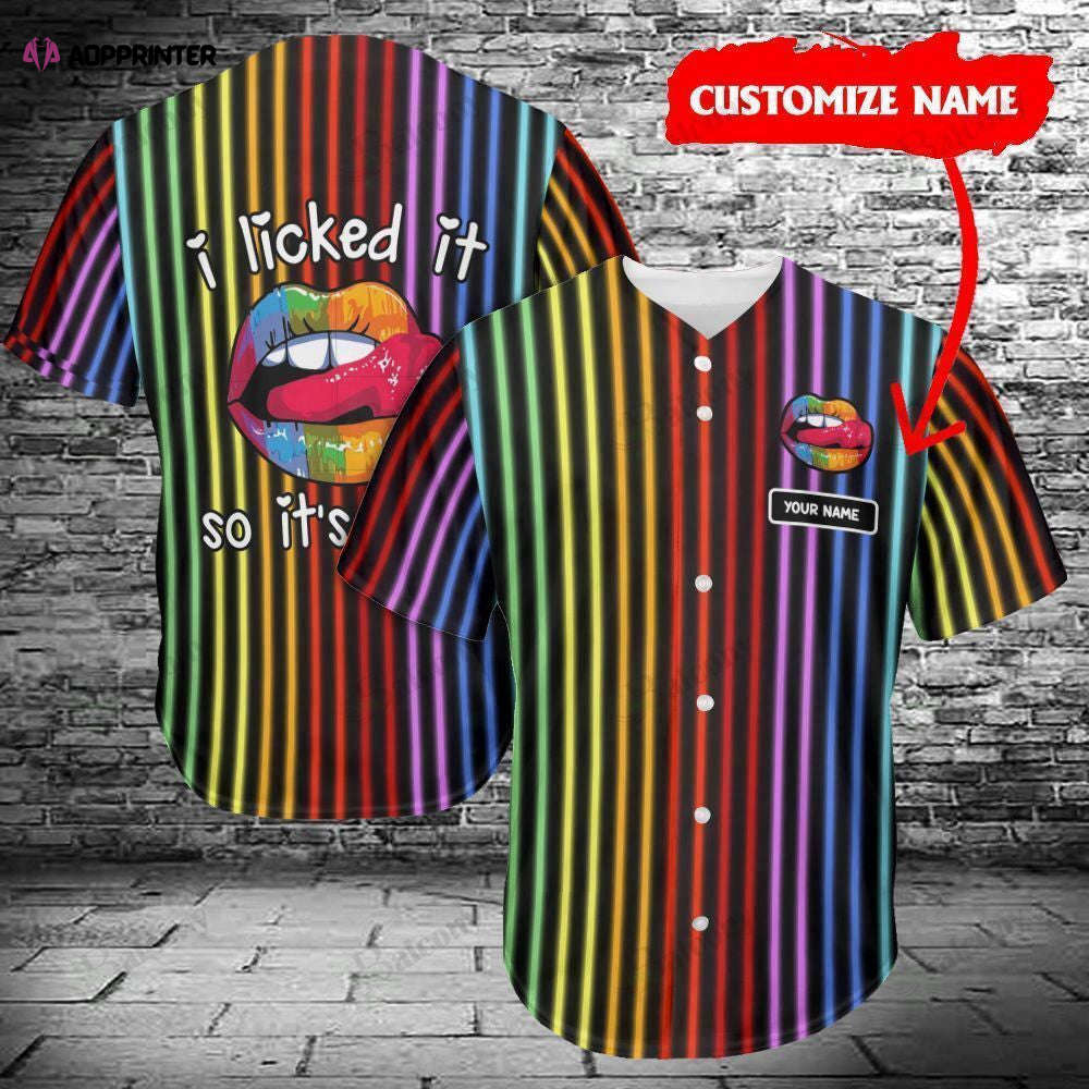 LGBT Pride Personalized Baseball Jersey: Baseball Tee 313 - Aopprinter baseball jersey product view 1