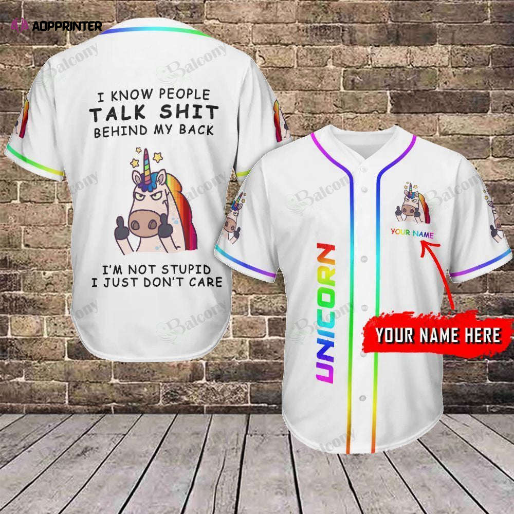LGBT Unicorn Personalized Baseball Tee - Custom Name Jersey 337 - Aopprinter baseball jersey product view 1
