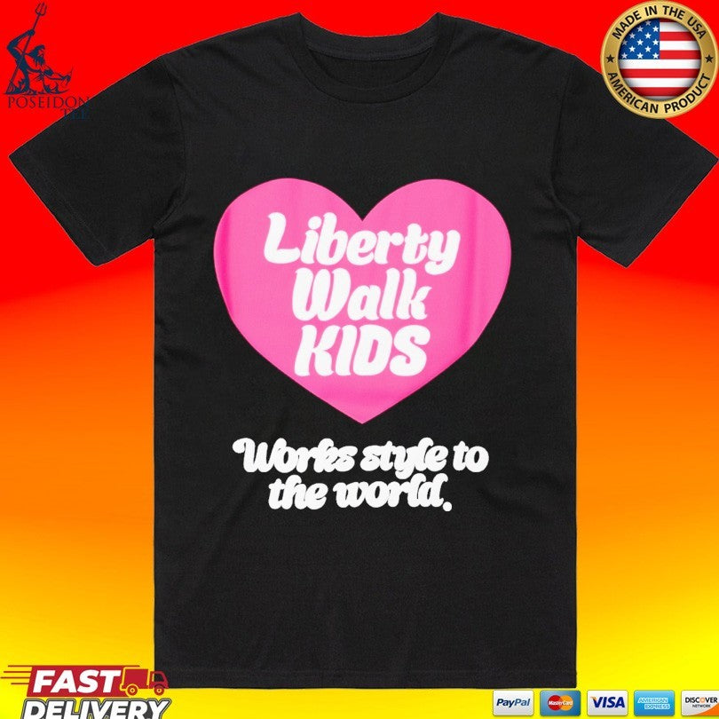 Liberty Walk Kids Lib Works Style To The World Soon T-shirt Unisex T-shirt, Sweatshirt, Hoodie, Long Sleeve Tee - T-Shirt, Sweatshirt, Hoodie