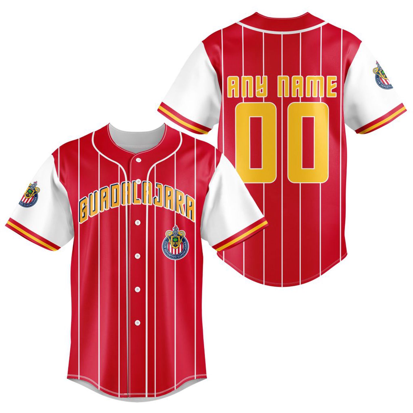 LIGA MX Chivas Guadalajara Special Baseball Jersey Gift for Men Women - Bafud baseball jersey product view 2