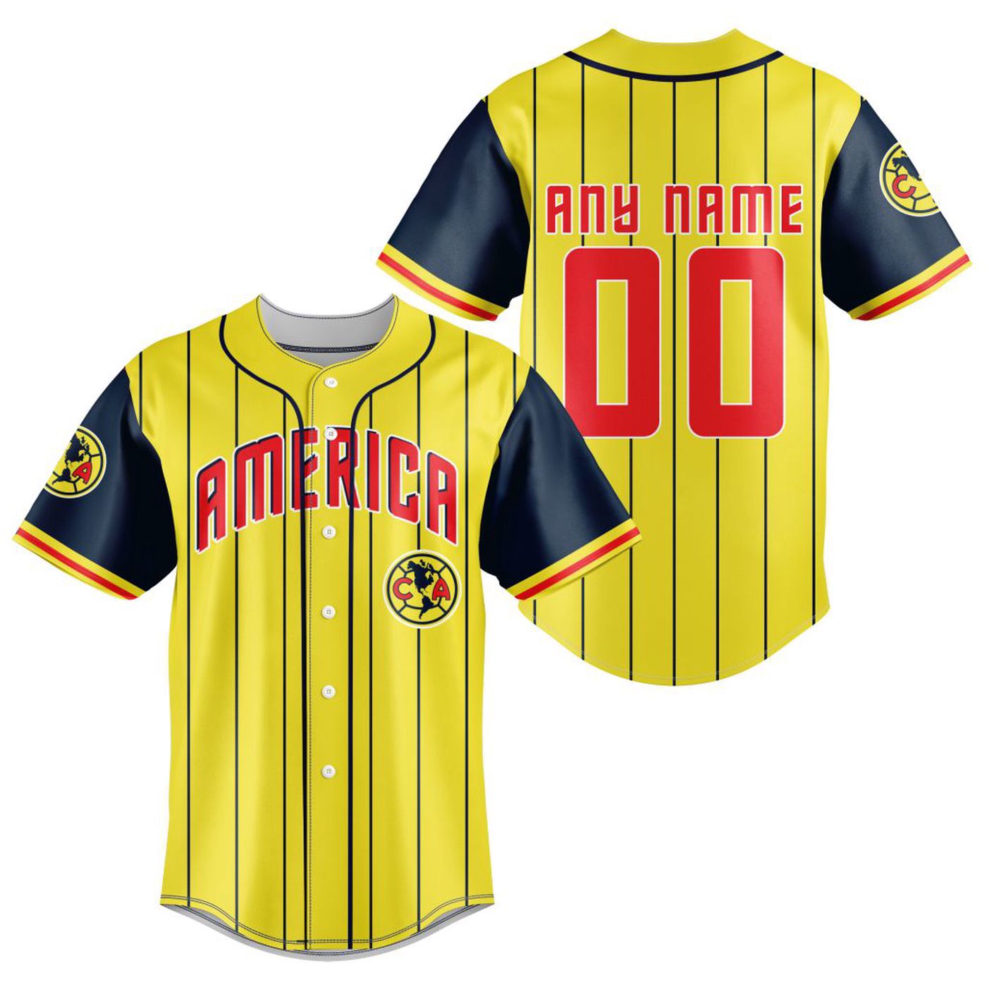 LIGA MX Club America Special Baseball Jersey Gift for Men Women - Bafud baseball jersey product view 2